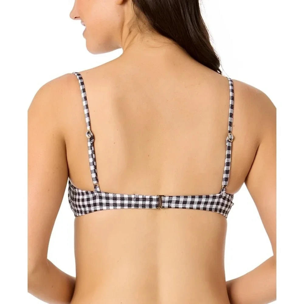 Salt + Cove Juniors Size Medium Gingham Sunset Palms Underwire Bikini Top 948